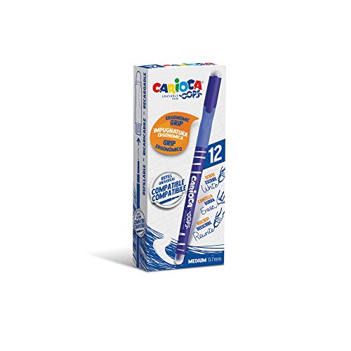 Esferográfica Carioca Oops 4.5Mm Azul (Recondicionado Como Novo) Carioca - Canetas - tinta termossensível, formato triangular, goma incorporada, compatível