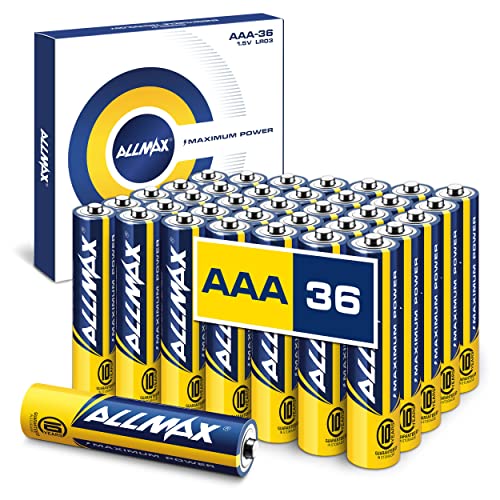 Pilhas Alcalinas Allmax Aaa Maxi Potência 36 Unidades Allmax Battery, USA - Baterias de uso geral - alcalinas, AAA, maxi potência, 36 unidades