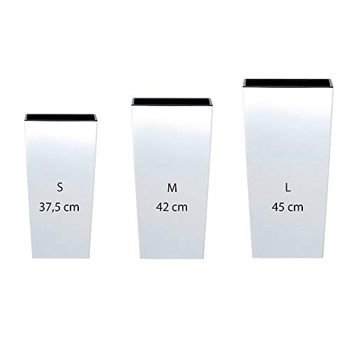 Conjunto de 3 Vasos PROSPERPLAST Urbi Square Branco wellhome - Vasos e canteiros - conjunto, vasos, PROSPERPLAST, urbi square, branco
