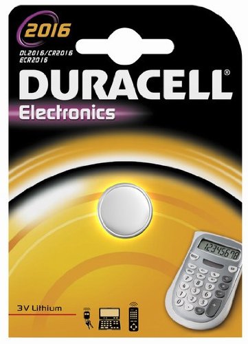 Pilhas Não Recarregáveis DURACELL CR 2016 Duracell - Baterias - 160 mAh, 3V, litio, não-recarregável