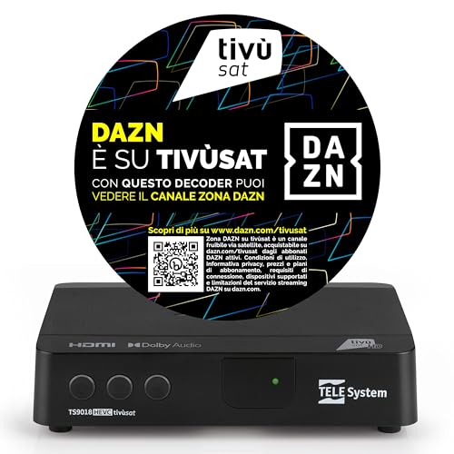 Descodificador TIVUSAT TS9018HEVC (TivuSat) TELE System - Telemóveis - dvb-s2, hd ready, epg, timer