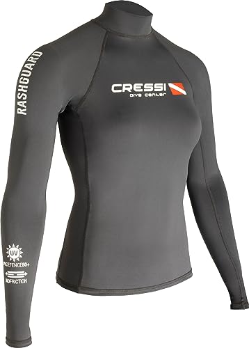 Rash Guard para Mulher CRESSI Lady Long Sl Preto (L) Cressi - Rash guards e camisetas de natação - poliéster, neopreno, natação, aquático