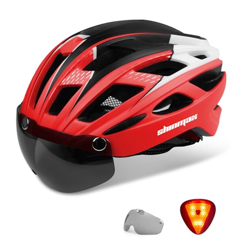 Capacete SHINMAX NR-096 (Tamanho Único - Preto) Shinmax - Capacetes de bicicleta - tamanho único, preto, visor magnético, óculos de proteção