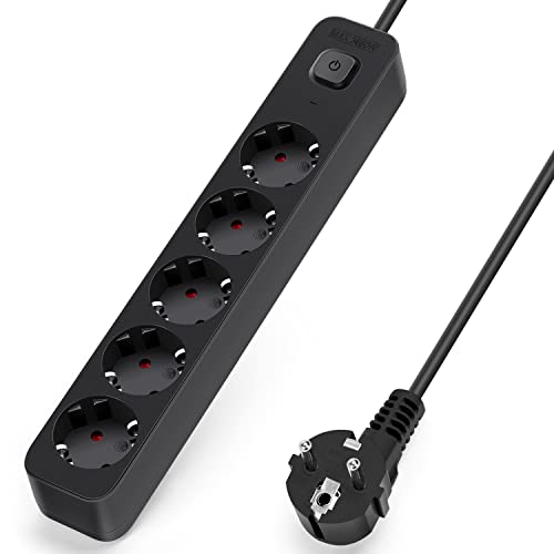 Extensão Elétrica AIGOSTAR 300100H (5 Tomadas - Tipo F - 5 m) Aigostar - Fios e cabos elétricos - 5 tomas, tipo f, 5 m, 3500 w