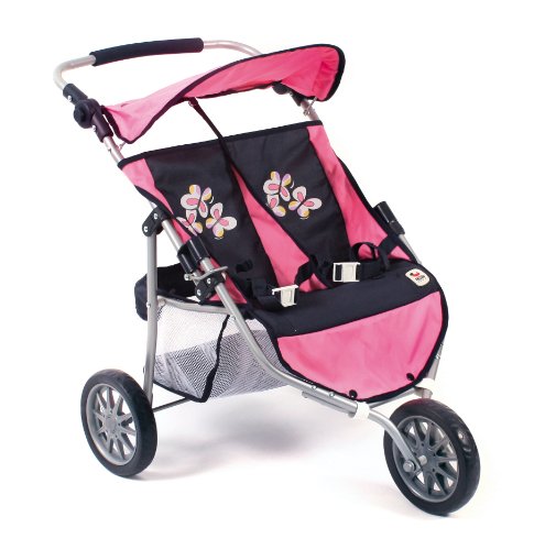 Carrinho de Bonecas BAYER Chic 2000 (Rosa) Bayer Chic 2000 - Móveis para bebês e crianças pequenas - ajustável, compartimento grande, altura regulável, cinto de segurança