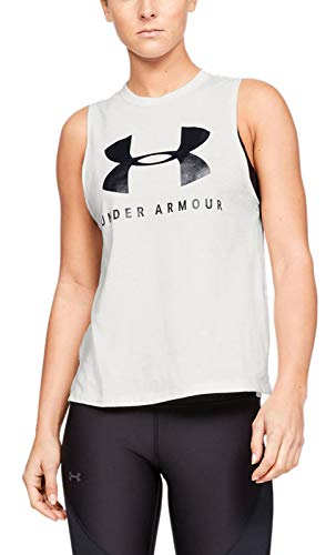 T-shirt para Mulher UNDER ARMOUR Graphic Muscle Sl Branco para Fitness (M) Under Armour - Roupa - fitness, mulher, m