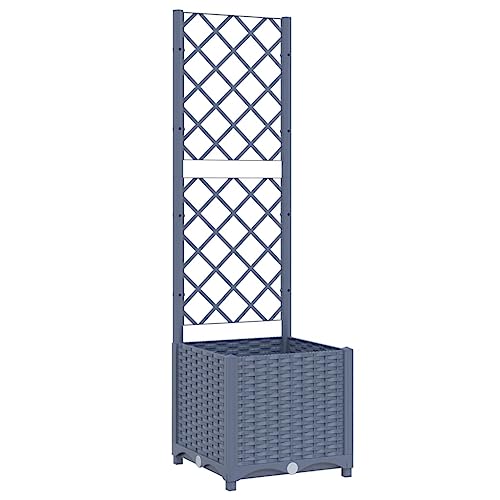 Vaso de jardim vidaXL | Cinzento, Branco (Jardinagem) vidaXL - Móveis de exterior - cinzento, branco, jardinagem