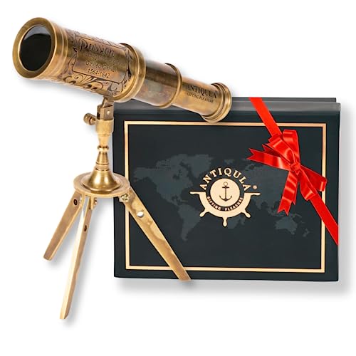 Telescópio Decorativo Antiqula em Latão Vintage Antiqula - Telescópios - latão vintage, decorativo, antiguo