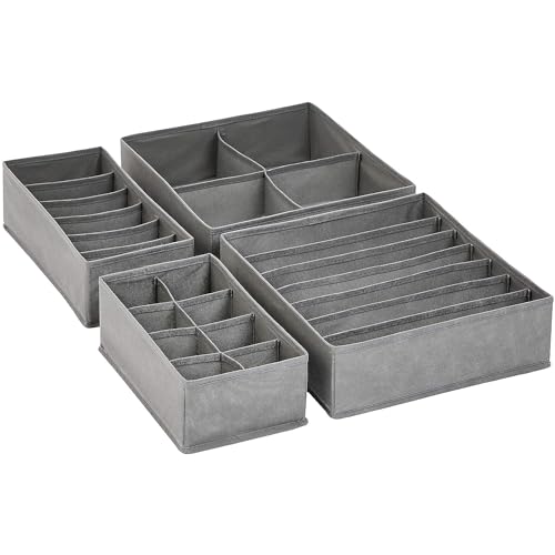Organizador de Roupa AMZBASICS (Cinzento - Poliéster) Amazon - Organizadores de gavetas para casa - organizador, roupa, cinzento, poliéster