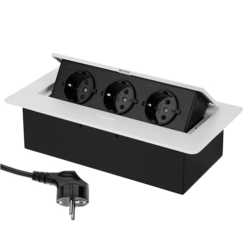 Encaixe para Tomada Elétrica C2G 80912 (Branco) Lunivers - Fontes de alimentação elétrica - tipo f, alumínio, 3 saídas ac, branco