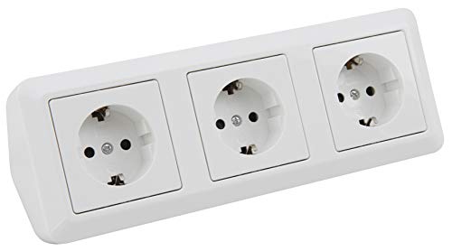 Extensão Elétrica MC POWER 3 tomadas Branco ETT - Tomadas e soquetes de energia - extensão elétrica, MC POWER, 3 tomadas, branco