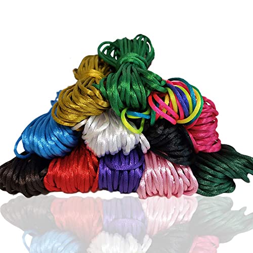 Fita de Veludo EWPARTS 12 Pacote 2.5Mm Satin/Rattail Ewparts - Fibras para artesanato - nylon, 10 m, 25 mm, 12 cores