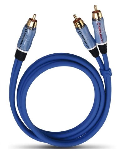 Cabo de Áudio OEHLBACH (RCA - 2 m - Azul) OEHLBACH - Cabos de áudio e vídeo - 2m, RCA, azul, masculino