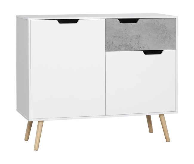 Aparador HOMCOM | 98 x 39 x 81.5 cm - Branco HOMCOM - Armários de cozinha - 98x39x81.5 cm, branco