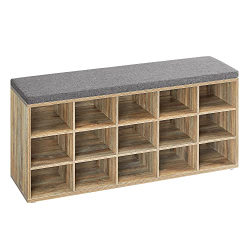Sapateira de Madeira Vasagle | 60x30x100cm - Castanho VASAGLE - Eletrodomésticos - madeira, castanho, 60x30x100cm