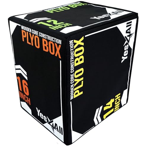 Soft Plyo Box 3 em 1 (Branco - 60x40x30 cm) Yes4All - Blocos de yoga e pilates - 3 em 1, branco, 60x40x30 cm, pvc