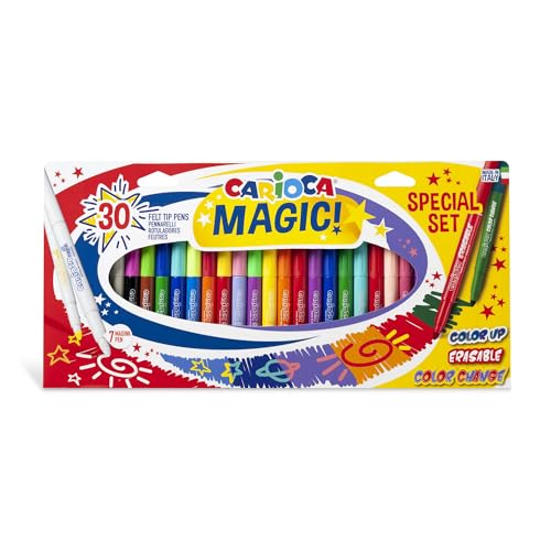 Marcadores CARIOCA Magic Markers (Multicor - 30 Unidades) Carioca - Marcadores - multicor, 30 unidades, tinta mágica, ponta maxi