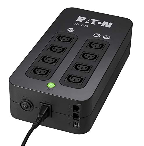 Ups EATON 3S700IEC (8 Tomadas - 560 W - 700 V) Eaton - Transformadores de voltagem e reguladores - 700 VA, 560 W, 160-290 V, 50/60 Hz