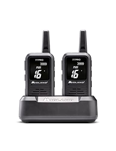 Walkie-Talkie MIDLAND 777 PRO (16 Canais - Até 8 Km - Até 18h - Preto) Midland - Rádios bidirecionais - 16 canais, 8 km, voxf, indicador LED