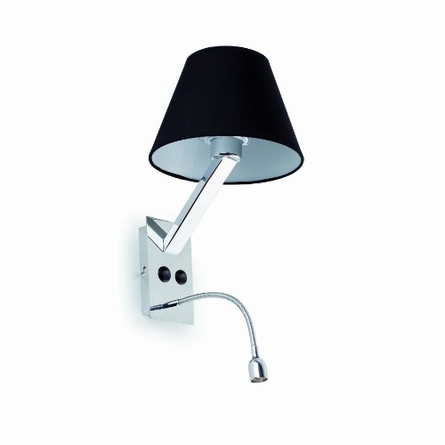 Aplique de Parede LED MOMA-2 Preto (E27 - 1 x 6 W) FARO BARCELONA - Luminárias de parede - led, e27, 6W