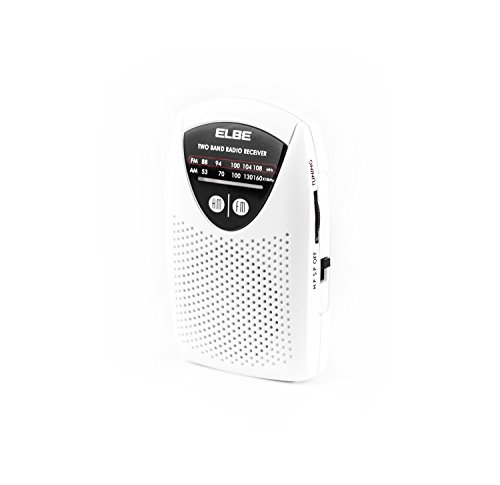 Rádio ELBE RF 50 (Branco - Digital - FM/AM - Pilhas) Elbe - Alto-falantes - portátil, am/fm, altifalantes incorporados, auriculares