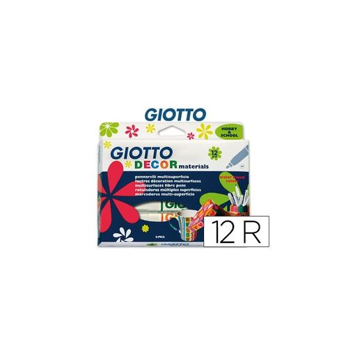 Marcadores para Crianças GIOTTO Decor Materials (Multicor) Giotto - Marcadores e marcadores de texto - multicor, tinta à base de água, traço 4mm
