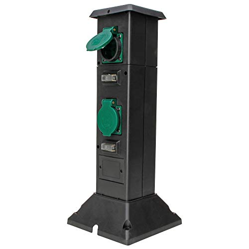 Extensão Elétrica KOPP 145335018 | Preto (Electricidade e Domótica) Kopp - Fios de extensão - 4 tomas, proteção contra terra, resistente ao gelo, intempéries