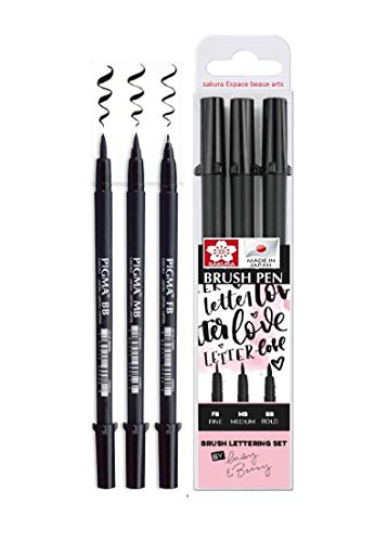 Caneta de Tinta Permanente SAKURA Pigma Brush Pen Preto (Ponta de 0.7 mm) ESPACEBEAUXARTS - Canetas - tinta permanente, pigma brush pen, preto, 0.7mm
