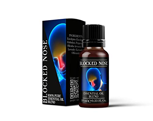 Óleo Essencial BLOQUEADO NARIZ Mezcla de Óleos Essenciais (10 ml) Mystic Moments - Óleo fragrante - óleo essencial, bloqueado nariz, mezcla, 10 ml