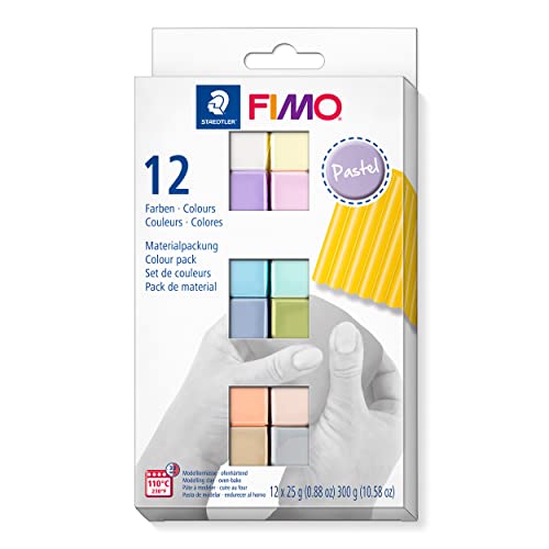 Fimo Soft Pasta Modeladora STAEDTLER 8023C12 Staedtler - Materiais de cerâmica e escultura - alta qualidade, flexível, resistente ao calor, criar formas