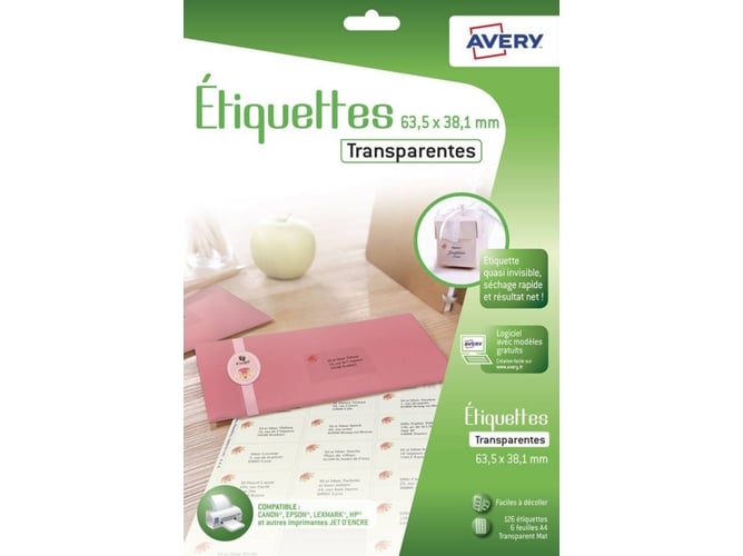 Etiquetas autocolantes AVERY J8560CL (Classificação e Arquivo) Avery - Etiquetas de endereço - autocolantes, classificação, arquivo