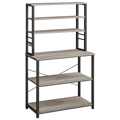 Estante VASAGLE Kitchen (Cinzento - Metal - 40x80x167cm) VASAGLE - Prateleiras industriais - cinzento, metal, 40x80x167cm, 10Kg