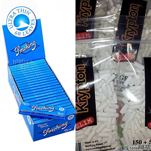 Papel para Ligar com Filtro CIGARRO SMOKING BLUE smoking + krypton - Acessórios de fumar - filtro, cigarro, smoking
