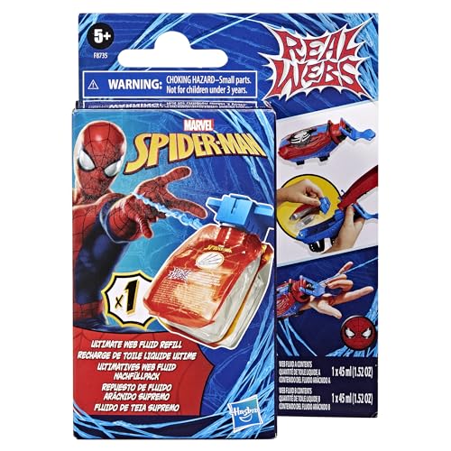 Lançador de Ar SPIDER-MAN Ultimate Web Fluid (Idade Mínima Recomendada: 3 anos) Hasbro - Brinquedos - lançador, aranha, spider-man, web fluid, recarga