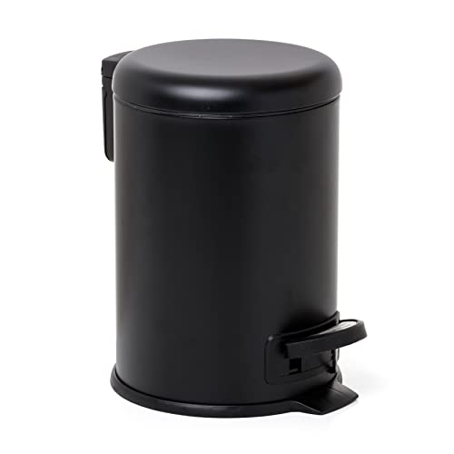 Caixote do Lixo TATAY com Pedal (Preto - Aço Inoxidável) TATAY - Lixeiras e cestos de lixo - 3 L, pedal, aço inoxidável, fecho amortecido