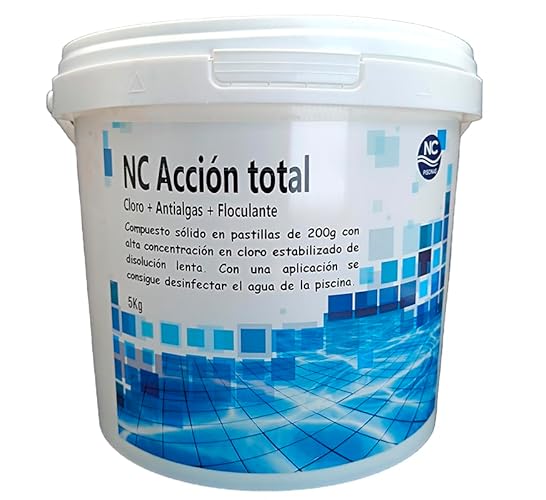 NC Cloro Pastillas 5 Ações 5Kg Xaka - Limpeza de piscinas e produtos químicos - 5 kg, 5 ações, tratamento piscina, aquário