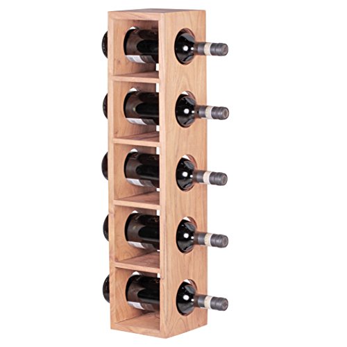 Suporte para Garrafas de Vinho WOHNLING | Castanho Wohnling - Utensílios de Cozinha - garrafa, vinho, castanho