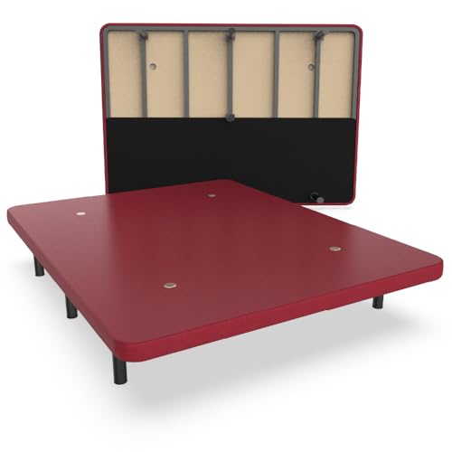 Base Tapizada Nalui 150X180 Cm Acero 25Cm 7 Pies Nalui - Camas e estruturas de cama - base tapizada, nalui, 150x180 cm, acero, 2,5cm, 7 pies