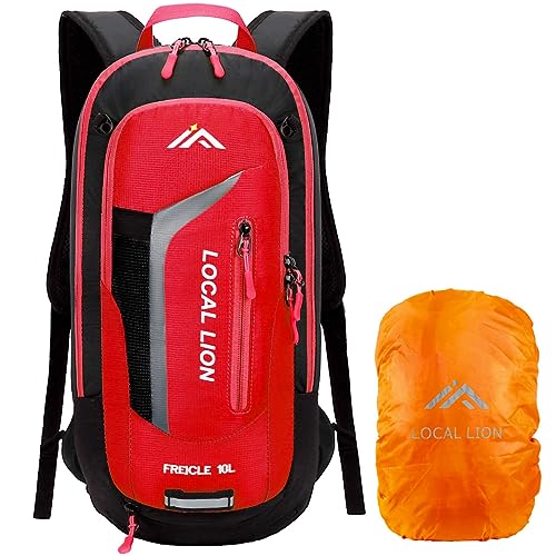 Local Lion 10L Bolsa Ciclismo Mochila Pequena com Capa Impermeável e Protetor de Capacete LOCAL LION - Mochilas - 10L, ciclismo, impermeável, protetor