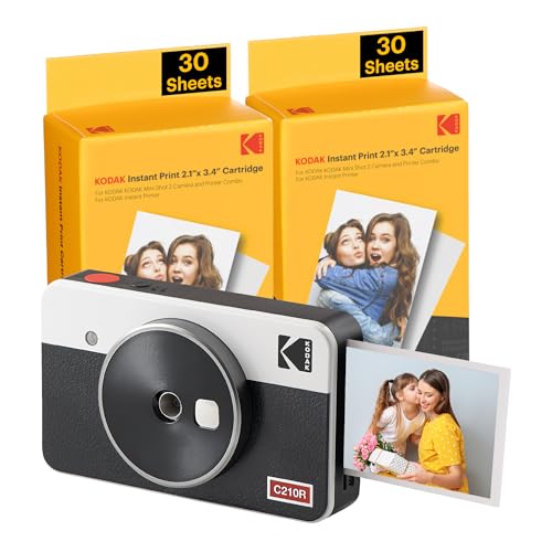 Máquina Fotográfica Instantânea KODAK Mini Shot 2 Branco Kodak - Câmeras digitais - instantânea, impressora, retro, compacta