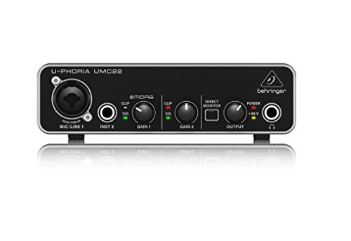 Interface de Áudio BEHRINGER UMC22 (2 Entradas - 2 Saídas) Behringer - Placas e adaptadores de vídeo - interface áudio, 2 entradas, 2 saídas