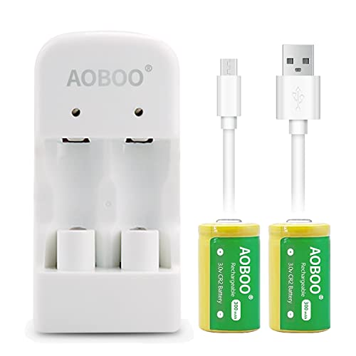 Pilha Recarregável REVLON CR2 300mAh x 2 AOBOO - Carregadores de bateria de uso geral - recarregável, ion-lítio, 300mAh, 3V