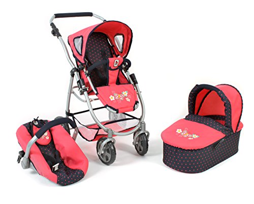 Carrinho de Bonecas BAYER Chic 2000 (Idade Mínima: 2 Anos) Bayer Chic 2000 - Móveis para bebês e crianças pequenas - bonecas, 2 anos, rodas duplas, cinto de segurança