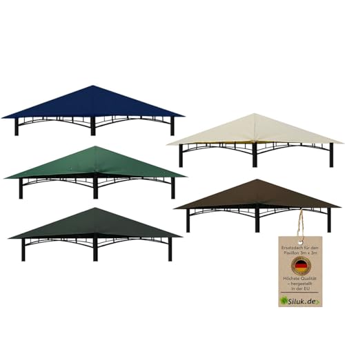 Toldo de Reforço para Pavilhão de Jardim 3x3m Bege FREIGARTEN freigarten.de - Móveis de exterior - 3x3m, vinil, anti-uv, toldo