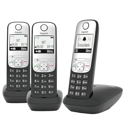 Teléfono Inalámbrico GIGASET A690 Trio (Pack 3) Gigaset - Telemóveis - telefone inalámbrico, gigaset a690 trio, pack 3, fácil utilização, tecla de acesso directo, botão de silenciamento do microfone
