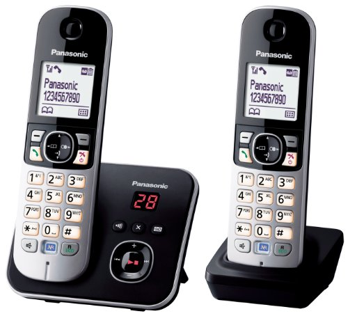 Telefone sem fio PANASONIC KX-TG6822FRB Preto Panasonic - Telefonia - inalambrico, preto, bluetooth, 15h