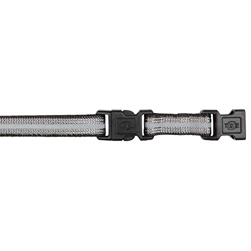 Coleira para Gatos TRIXIE Standard Preto e Cinza TRIXIE - Coleiras e arnês para animais de estimação - refletora, nylon, ajustável, sinaleiro
