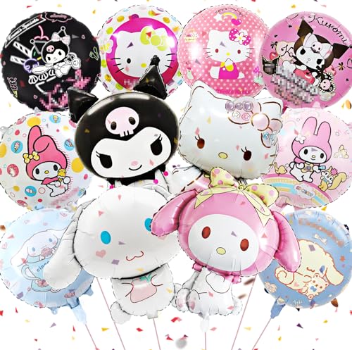 Kit de Balões DISFRAZZES Globo Cumpleaños 12 Piezas HouHaoDianZi - Balões - 12 peças, balões, desenhos coloridos, kit de enchimento