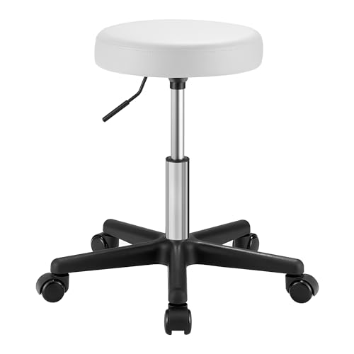 Cadeira de Escritório SONGMICS Branco (PU - Sem Braços) SONGMICS - Bancos de mesa e bar - escritório, branco, sem braços