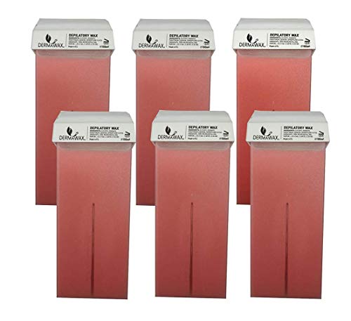 Cera Dermawax Roll-On Rose 6X100Ml Titanium Dermawax - Kits e suprimentos de depilação com cera - cera, dermawax, roll-on, rose, titanium